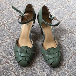 Seychelles ‘Get Loud’ Seafoam Ankle Strap Heels